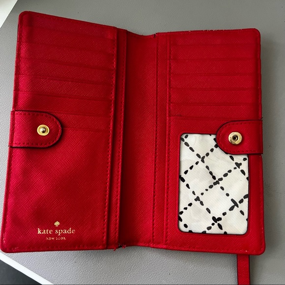 Kate Spade Bifold Red Wallet - Picture 2 of 5